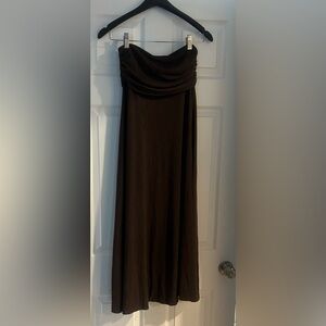 Maria Elena Villamil Maxi Skirt Size 8. Dark Brown color, ankle length